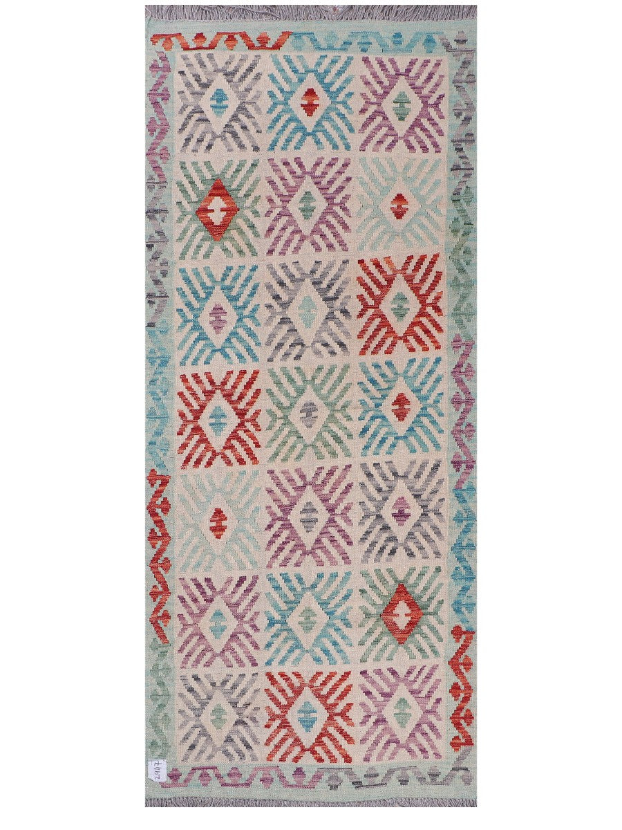 Maimana Afghanistan Kilim Rug - 205 x85 cm