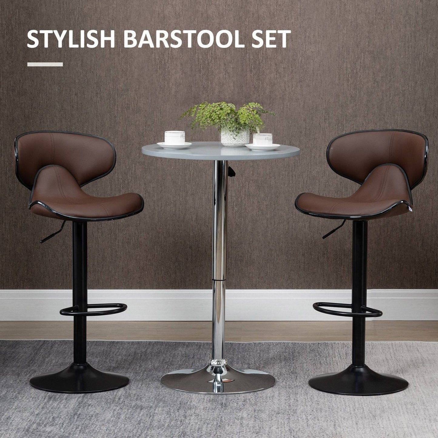 Adjustable Swivel Bar Stools Set of 2