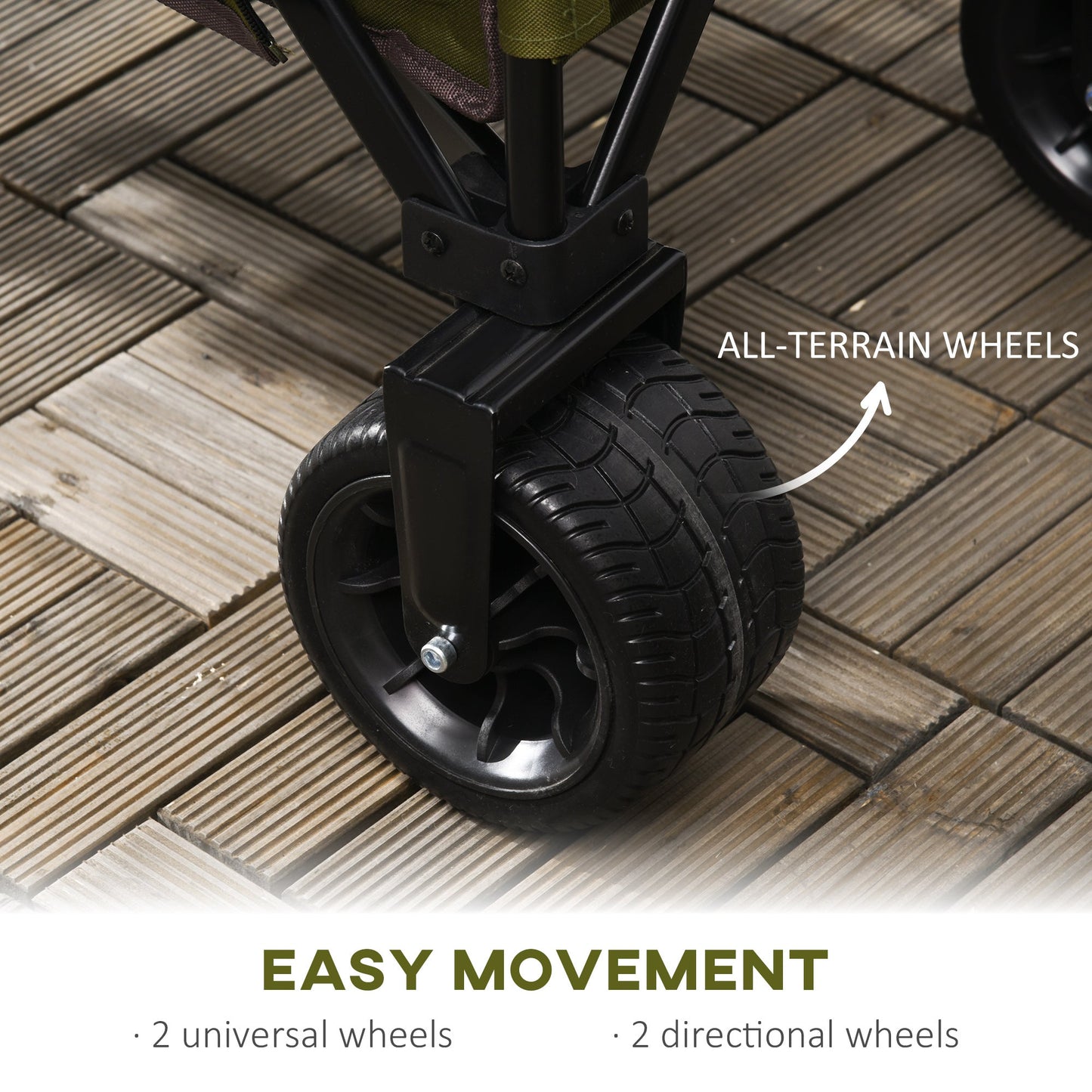 Folding Garden Trolley on Wheels