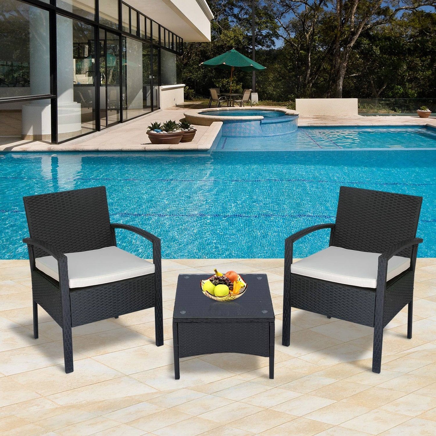 2 Seater Rattan Bistro Set