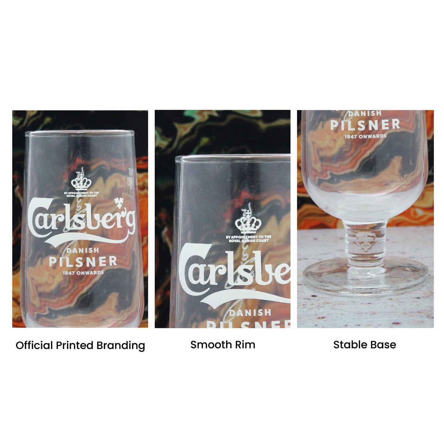 Engraved Carlsberg Chalice Pint Glass