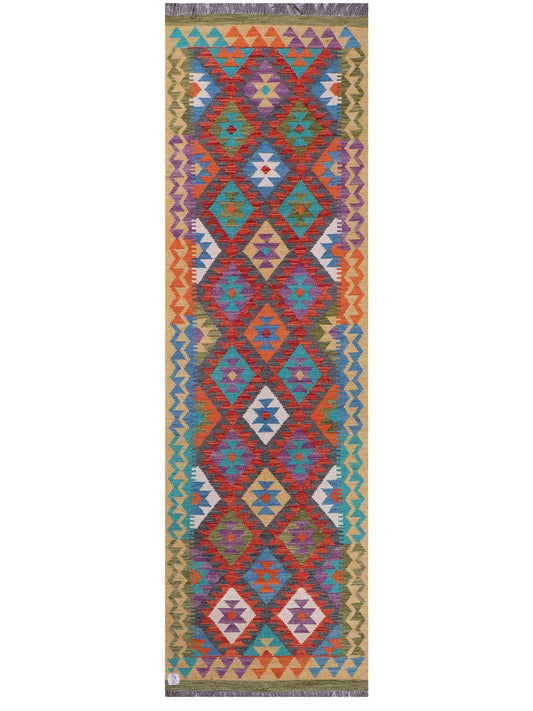 Maimana Afghanistan Kilim Runner - 283 x 83 cm