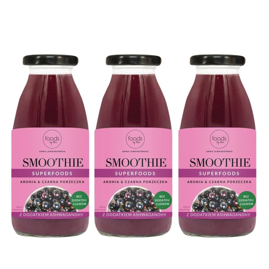 3x Smoothie Chokeberry & Blackcurrant 250ml
