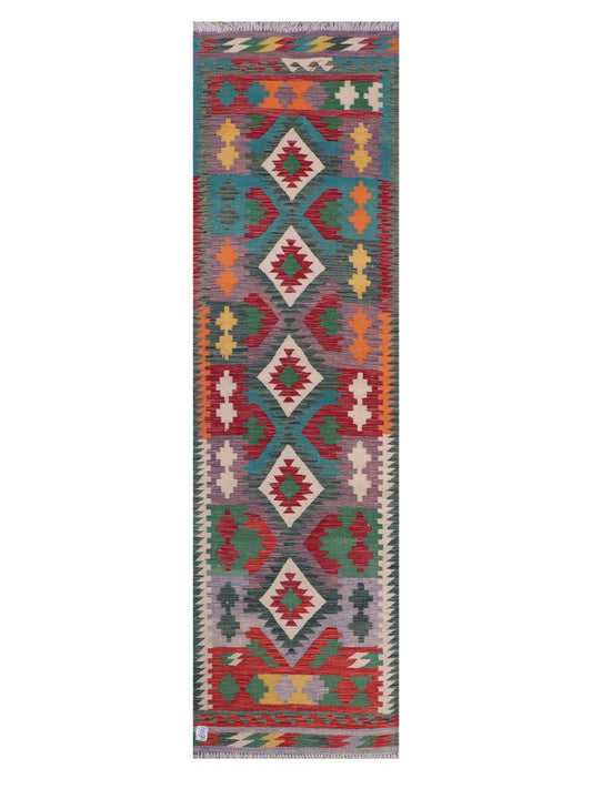 Maimana Afghanistan Kilim Runner - 300 x 84 cm