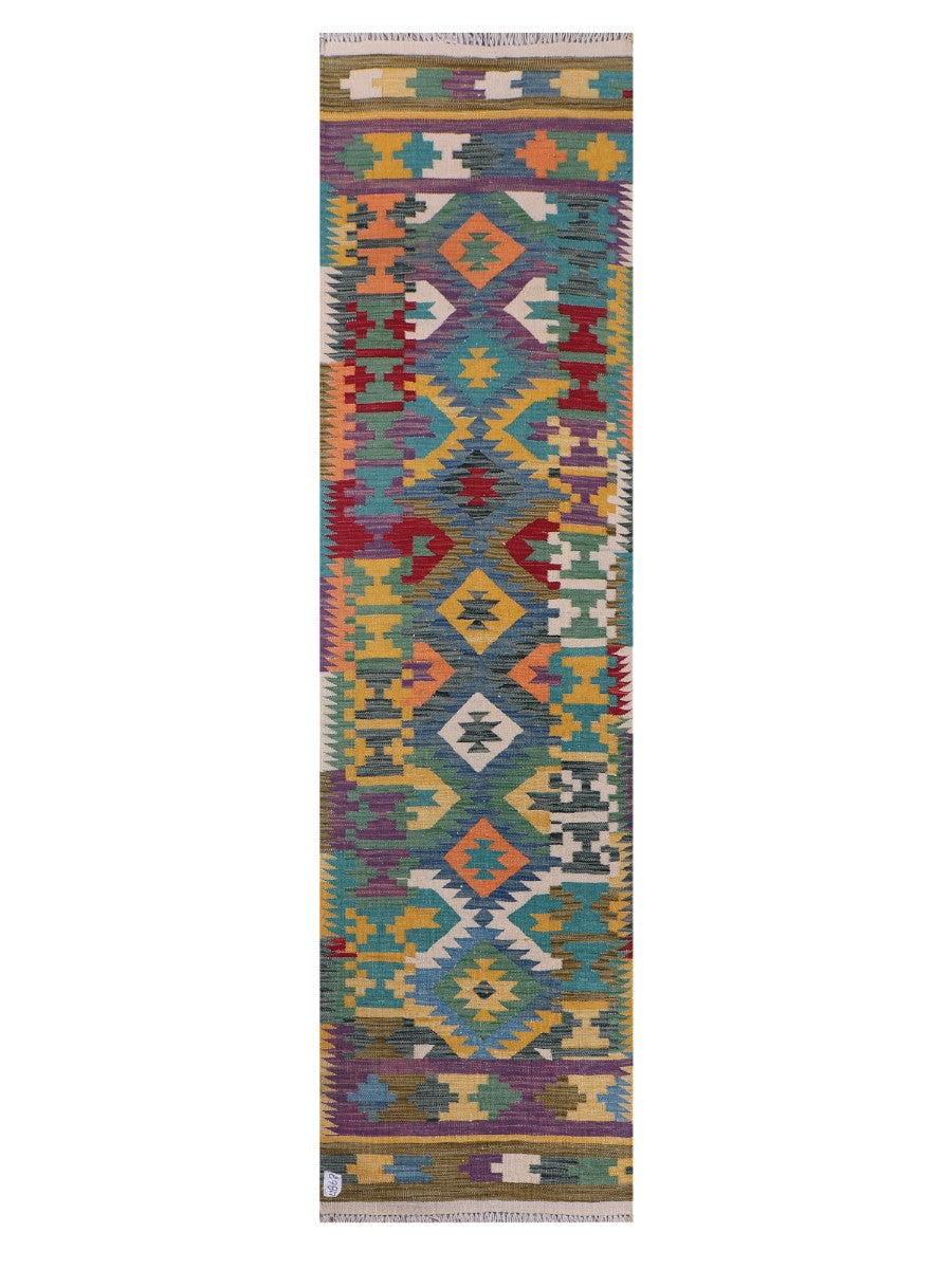 Maimana Afghanistan Kilim Runner - 292 x 77 cm