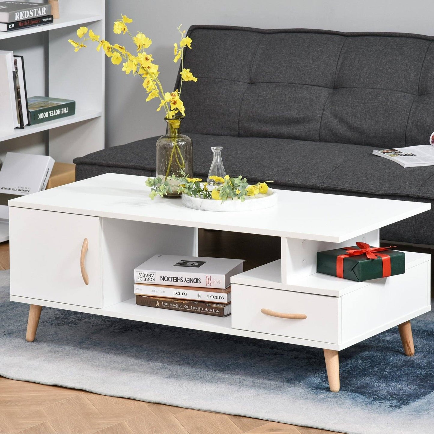 Modern Minimalism Coffee Table with Storage