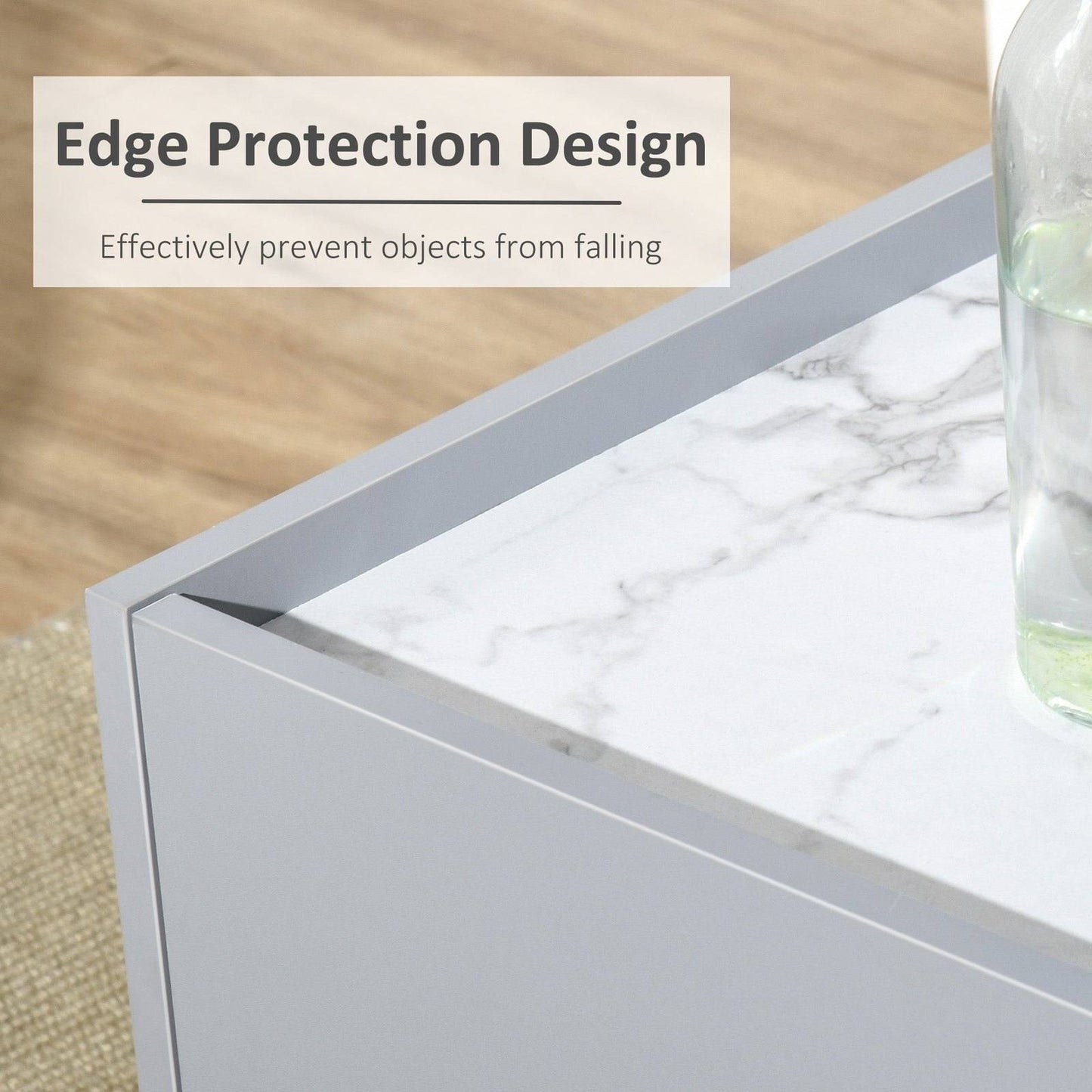 Modern Coffee Table with Marble Effect