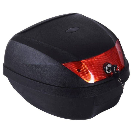 28L Motorcycle Tail box Helmet Top Case Motorbike Luggage Storage Trunk Carrier Mount Rack With 2 Keys