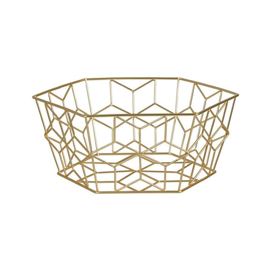 Vertex Contour Matte Gold Fruit Basket