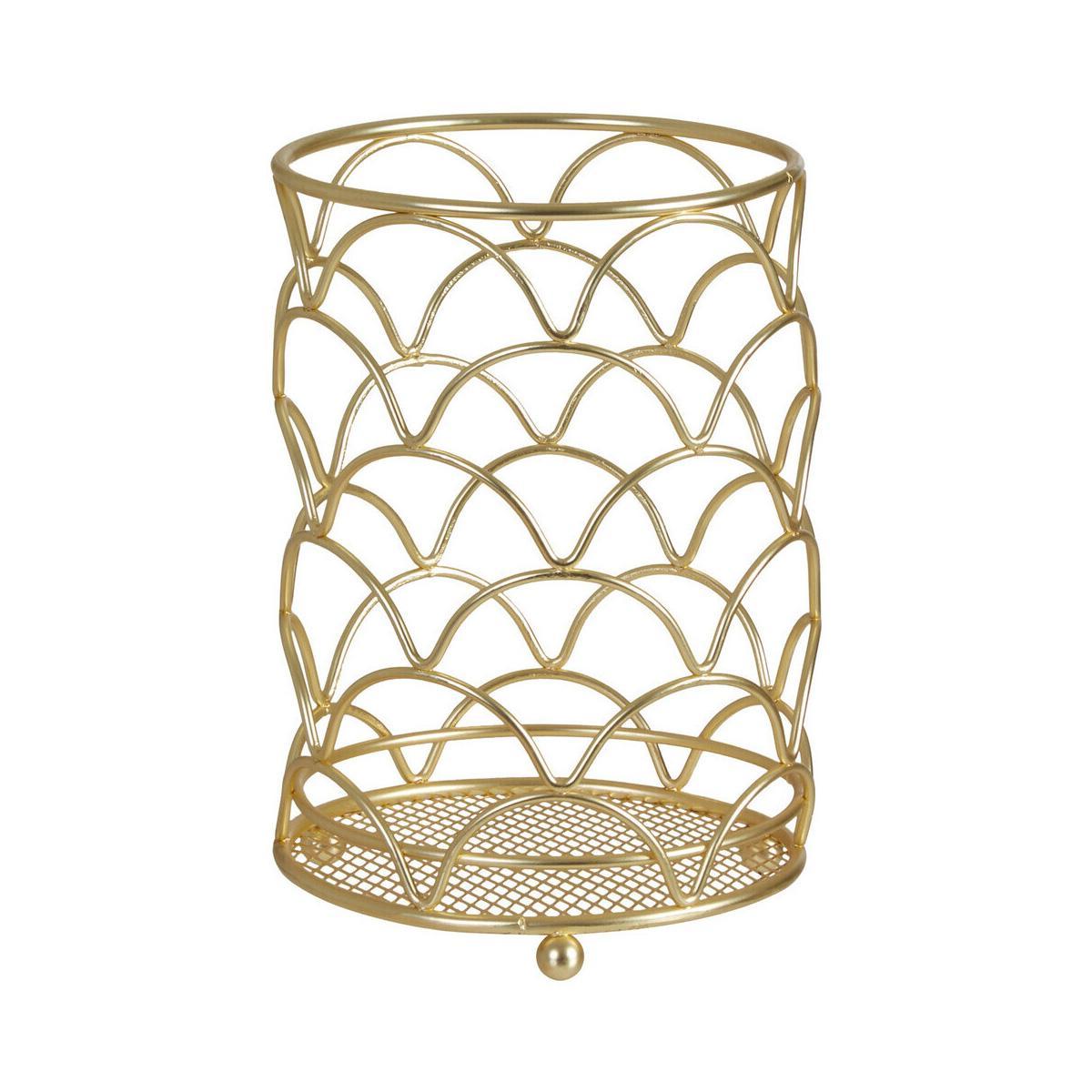 Vertex Deco Matte Gold Utensil Holder