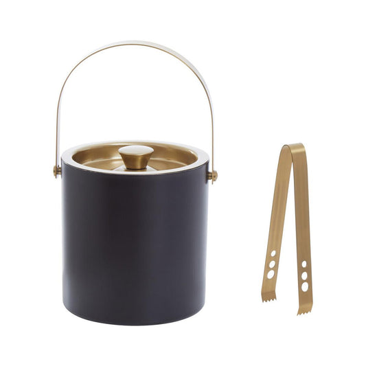 Mixology Black And Gold Finish Ice Bucket