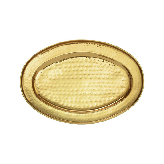 Miressa Large Brass Finish Serving Platter