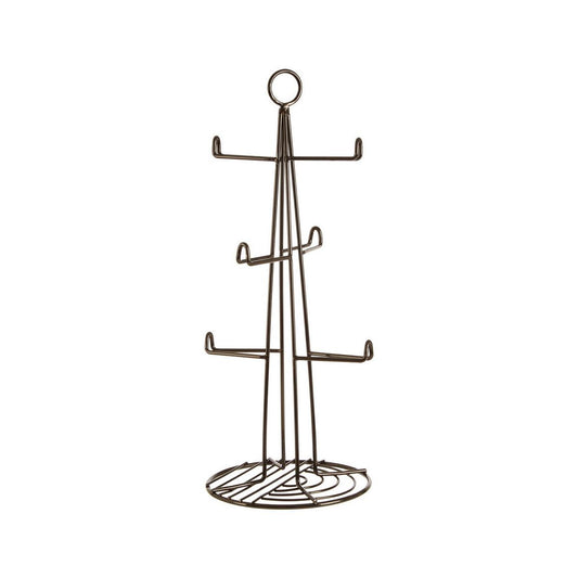 Vertex Black Nickel Finish 6 Cup Mug Tree