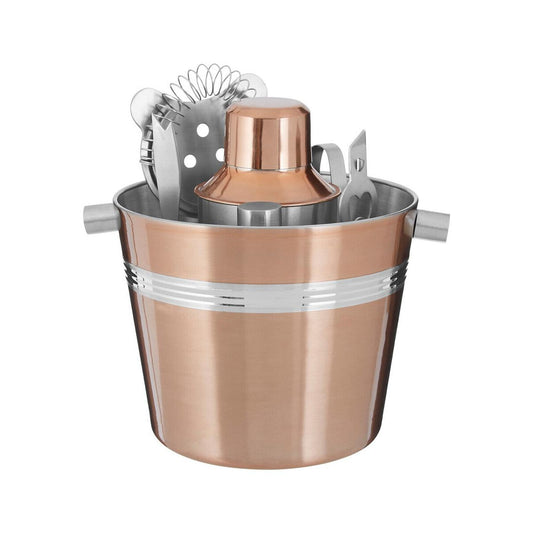 7Pc Bar Set With Rose Gold Finish