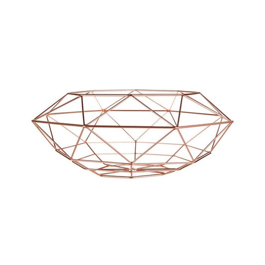 Vertex Copper Finish Wide Fruit Basket