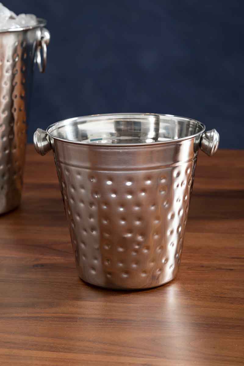 Mixology Hammered Effect Stainless Steel Ice Bucket