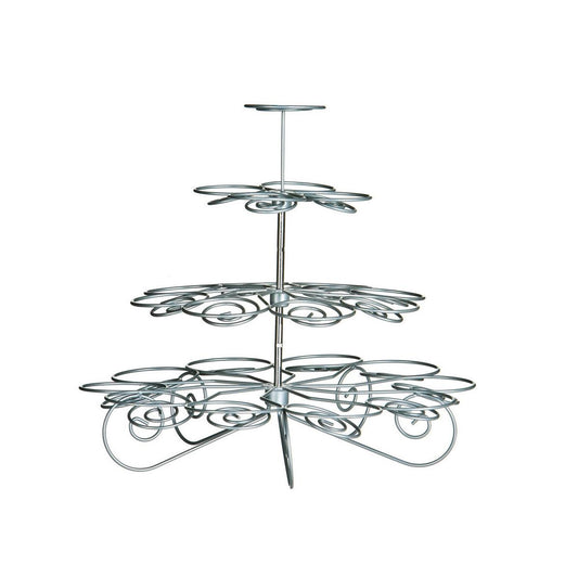 4 Tier Silver Wire 23 Cups Cupcake Stand