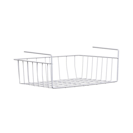 White Under Shelf Large Storage Basket