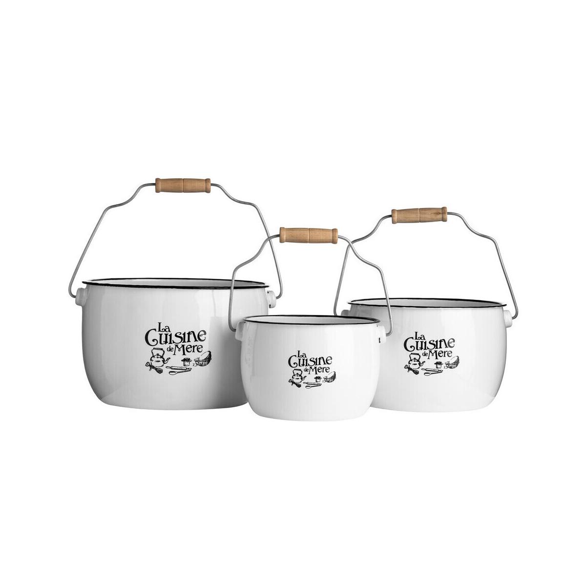 La Cuisine De Mere Set of 3 Storage Pots
