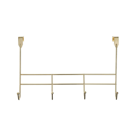 4 Hook Champagne Gold Over Door Hanger