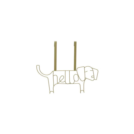 Kirby Gold Finish Sausage Dog Hanger