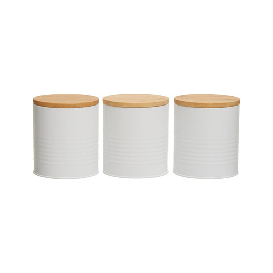 Set Of Three Alton White Cannisters