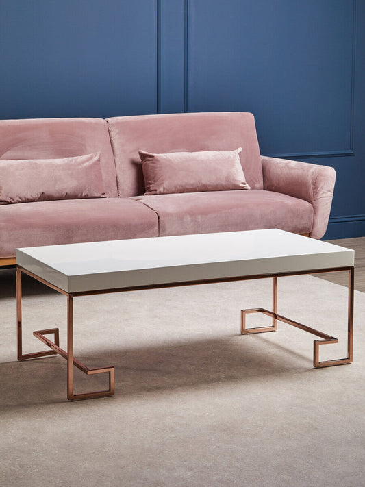 Allure Rose Gold Angled Legs Coffee Table