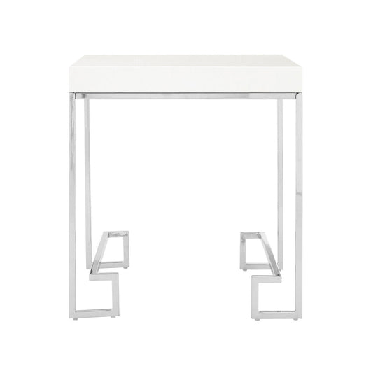 Allure Chrome Angled Legs End Table