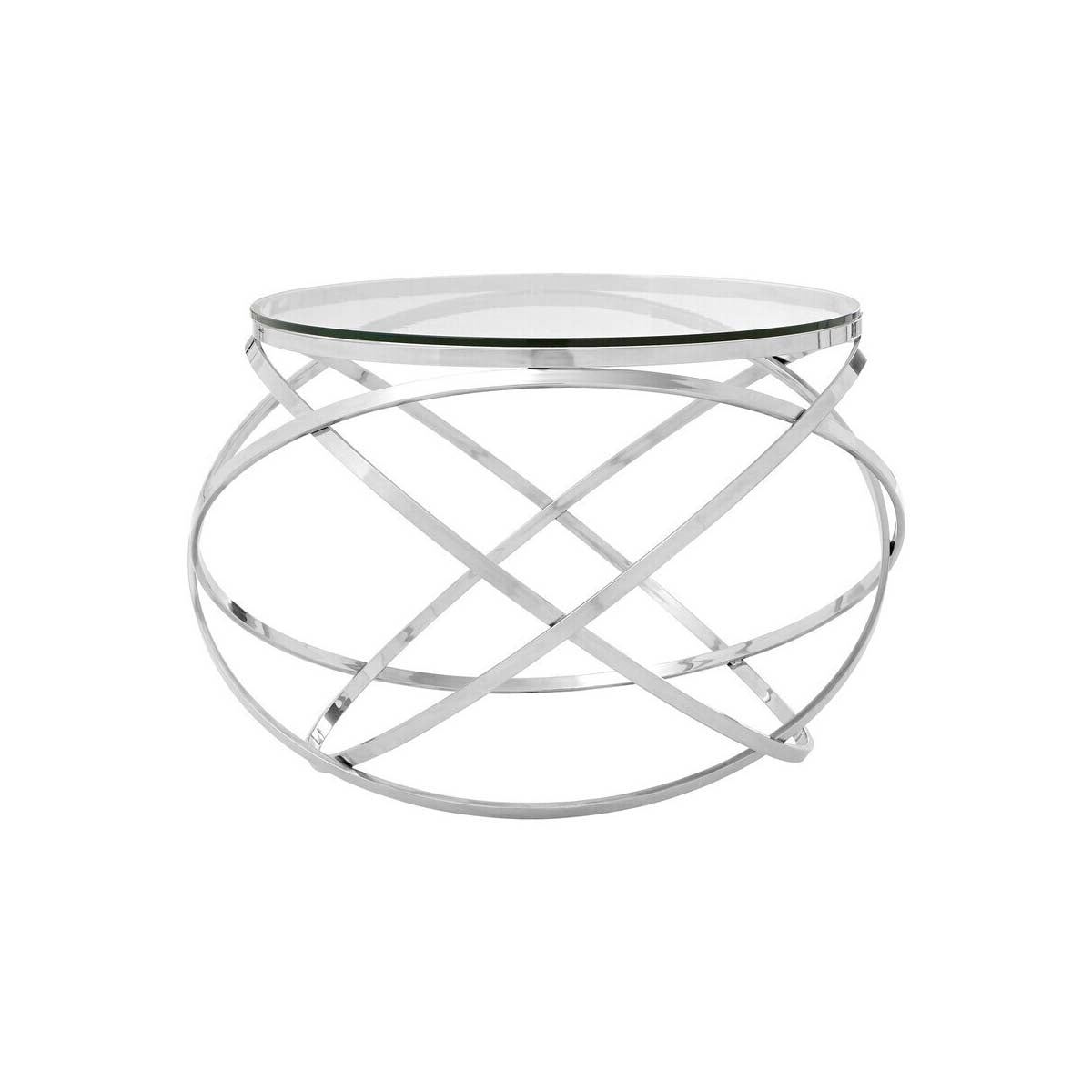 Allure Clear Glass Circular End Table