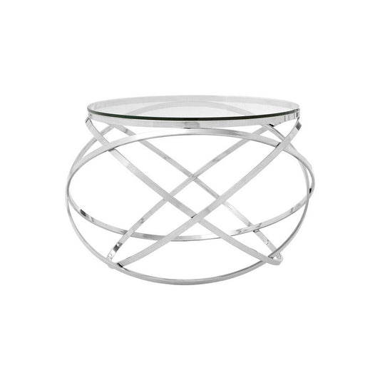 Allure Clear Glass Circular End Table