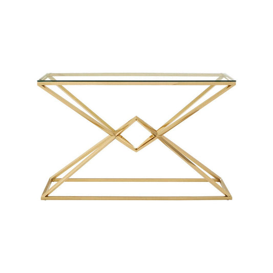 Allure Corseted Champagne Console Table