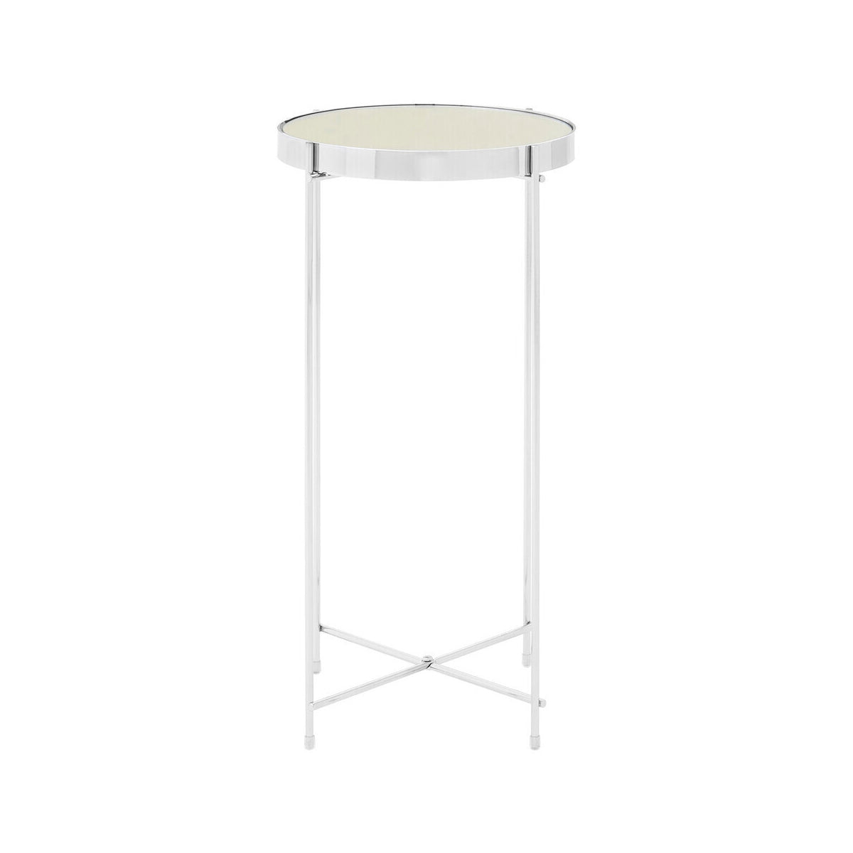 Allure Silver Mirror Tall Side Table
