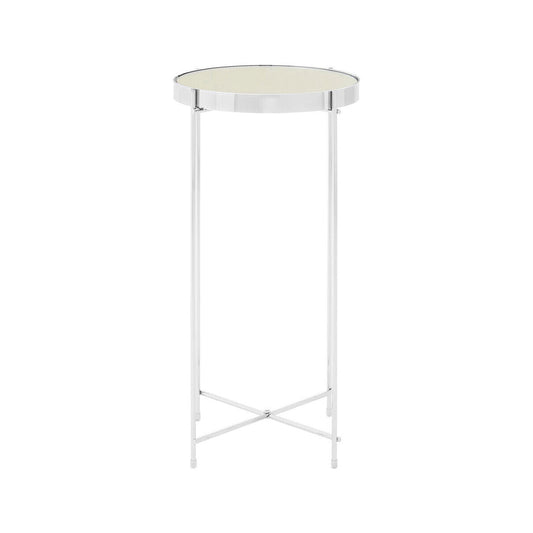 Allure Silver Mirror Tall Side Table