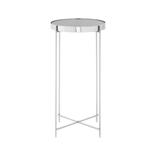 Allure Grey Mirror Tall Side Table