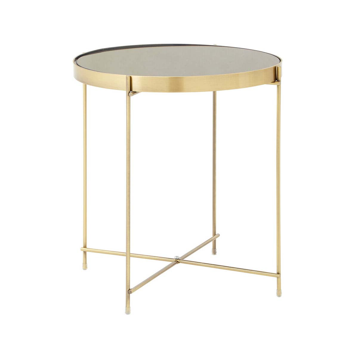 Allure Black Mirror Low Side Table