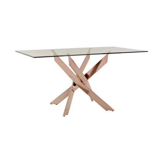 Allure Rectangular Rose Gold Dining Table