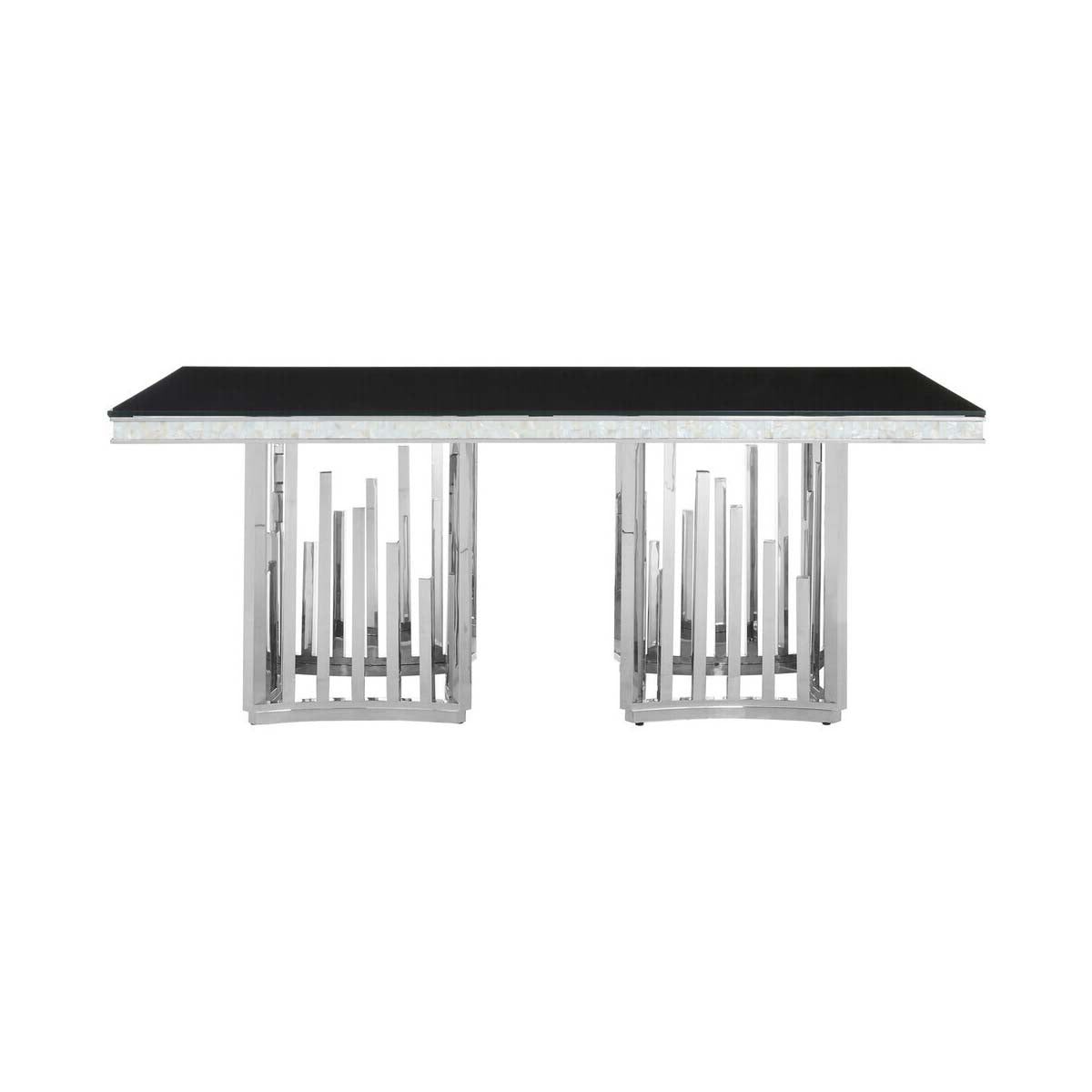 Eliza Silver Finish Dining Table