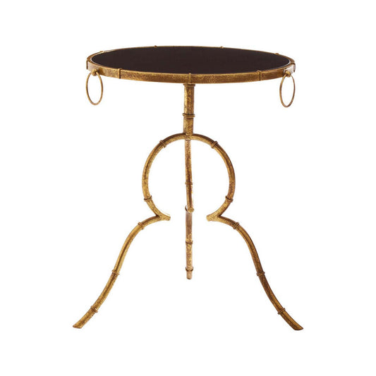 Monroe Black Tempered Glass Top Accent Table