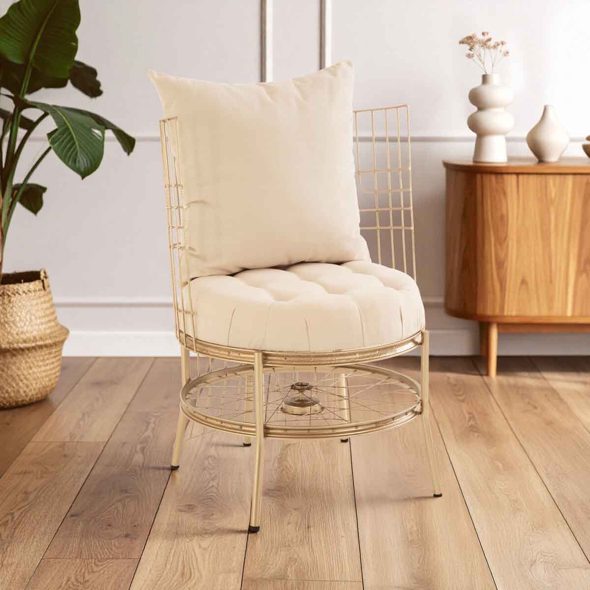 Mantis Champagne Gold Finish Chair