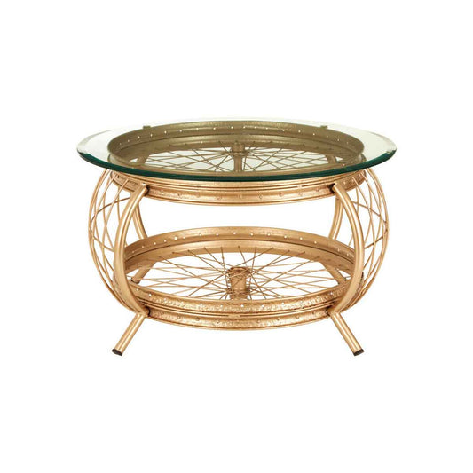 Mantis Champagne Gold Finish Coffee Table