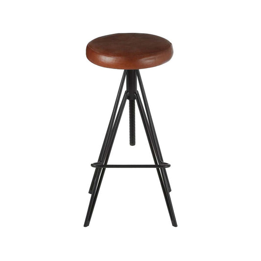Nandri Round Leather Stool
