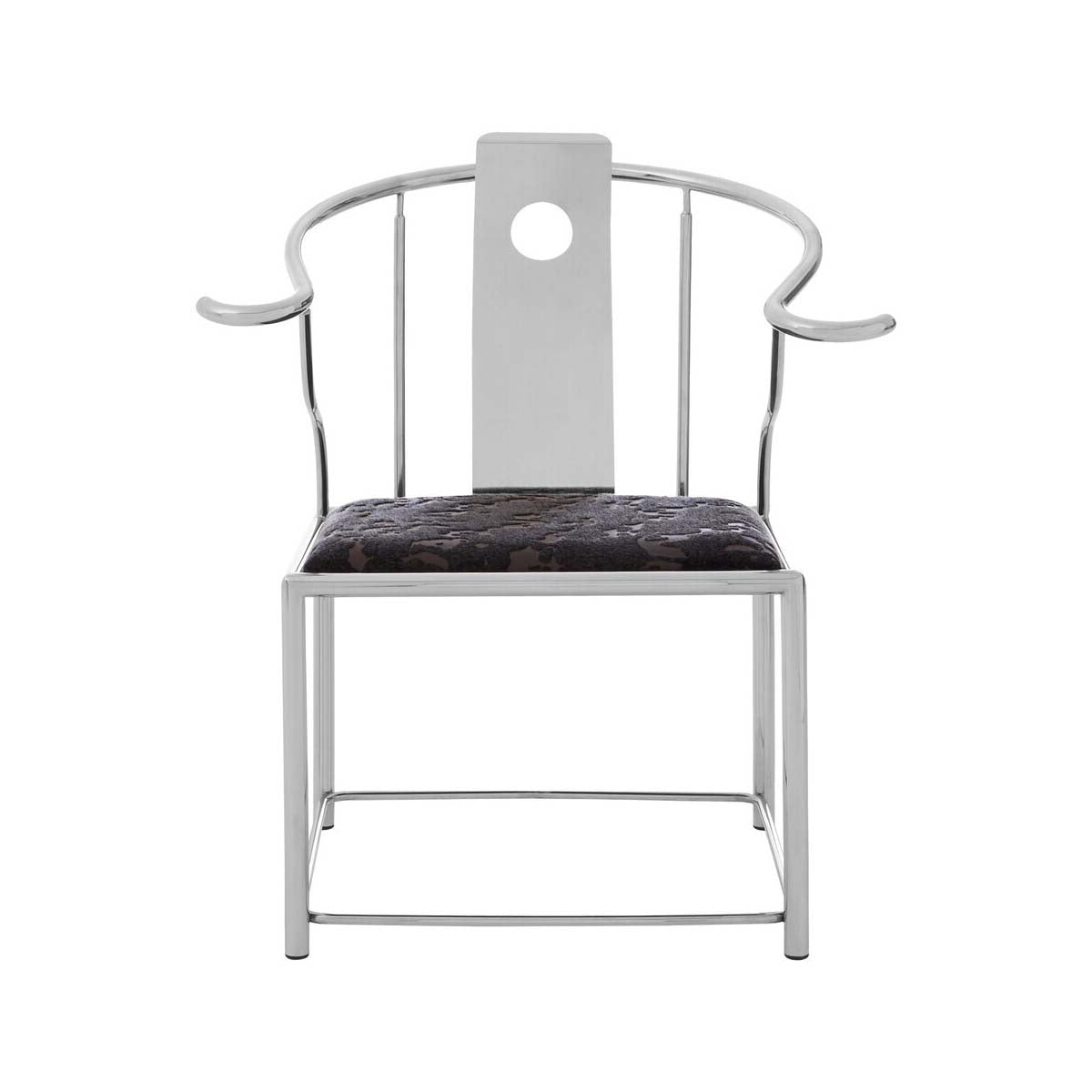 Yasmin Black Velvet And Steel Chair