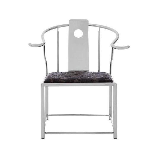 Yasmin Black Velvet And Steel Chair