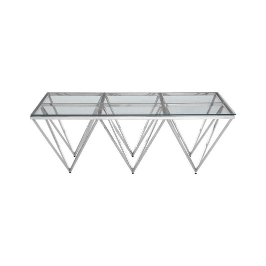 Allure Prismatic Silver Base Coffee Table