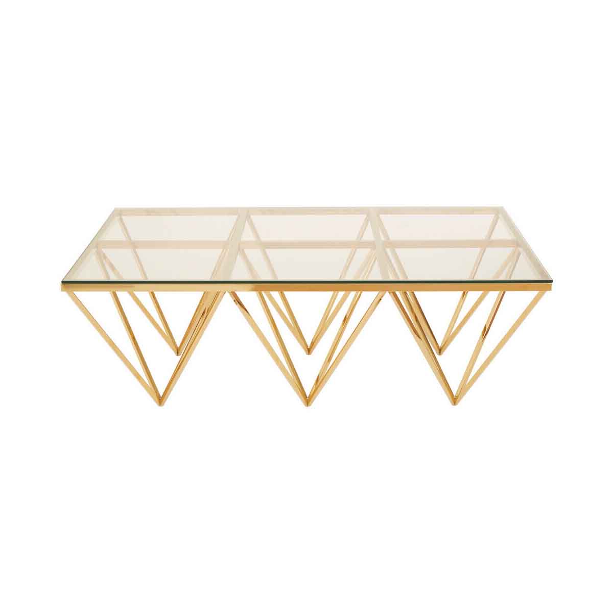 Allure Gold Prismatic Coffee Table