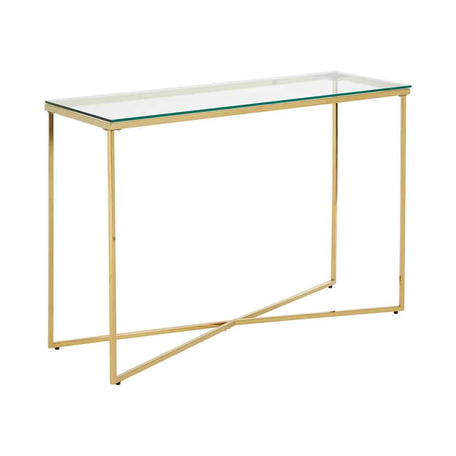 Allure Cross Base Console Table