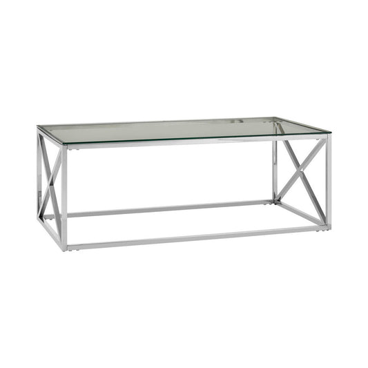 Allure Silver Cross Design Coffee Table