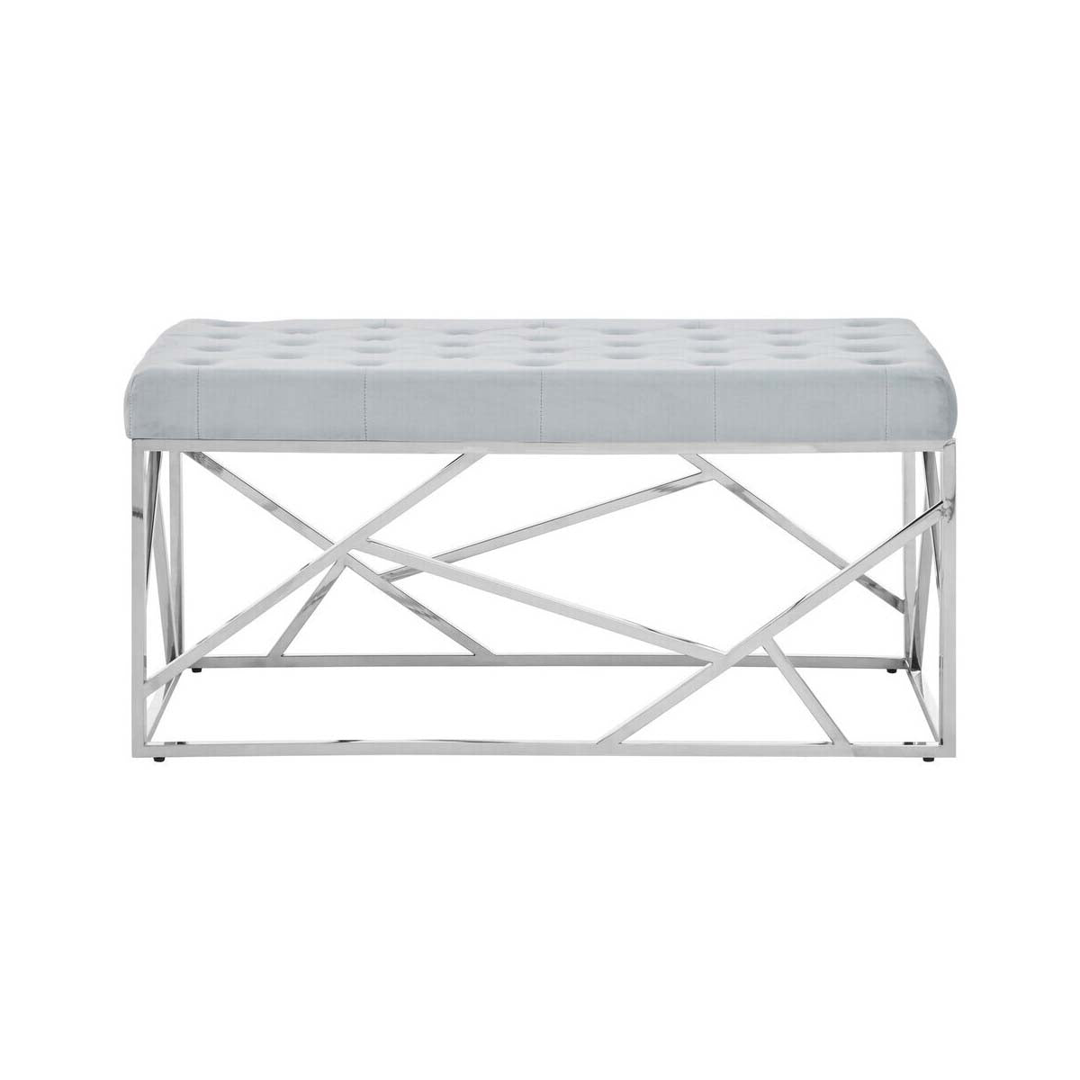 Allure Powder Blue Geometric Bench