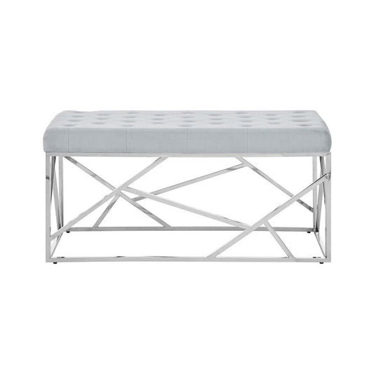 Allure Powder Blue Geometric Bench