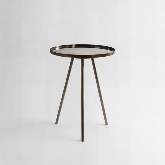 Corra Black Iron Finish Side Table